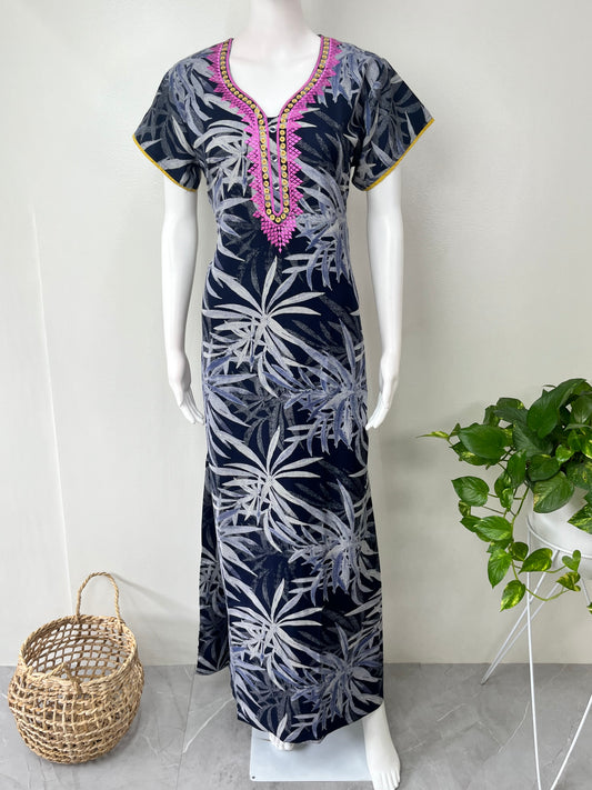 Navy Blue Soft & Breathable Alpine Fabric Nighty