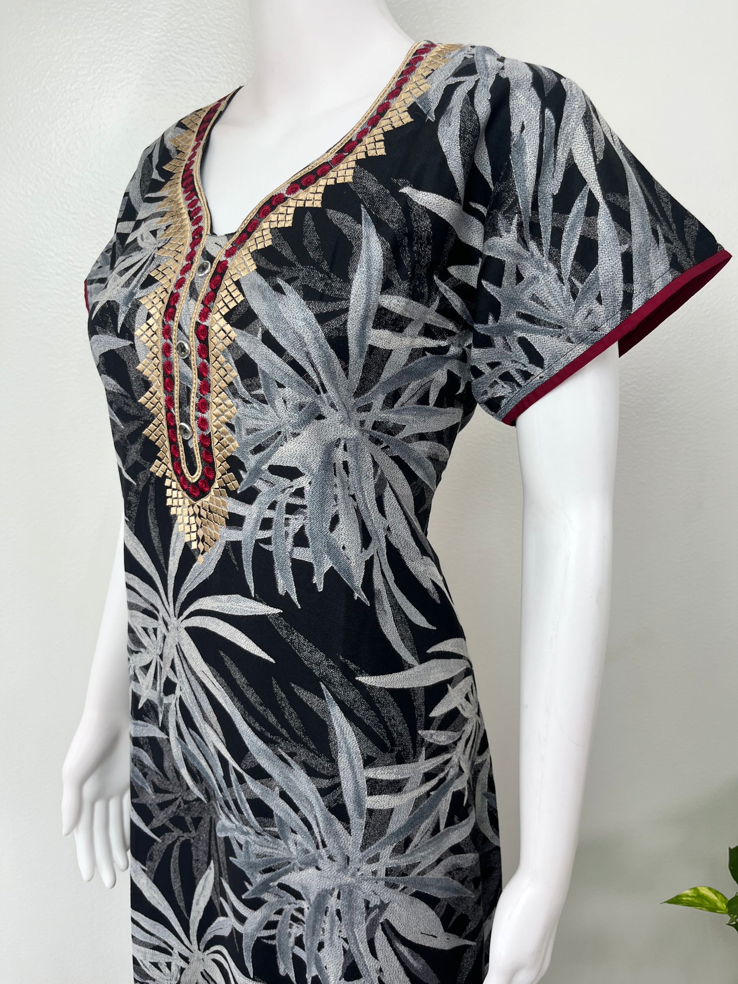 Black & Gold Premium Alpine Fabric Nighty