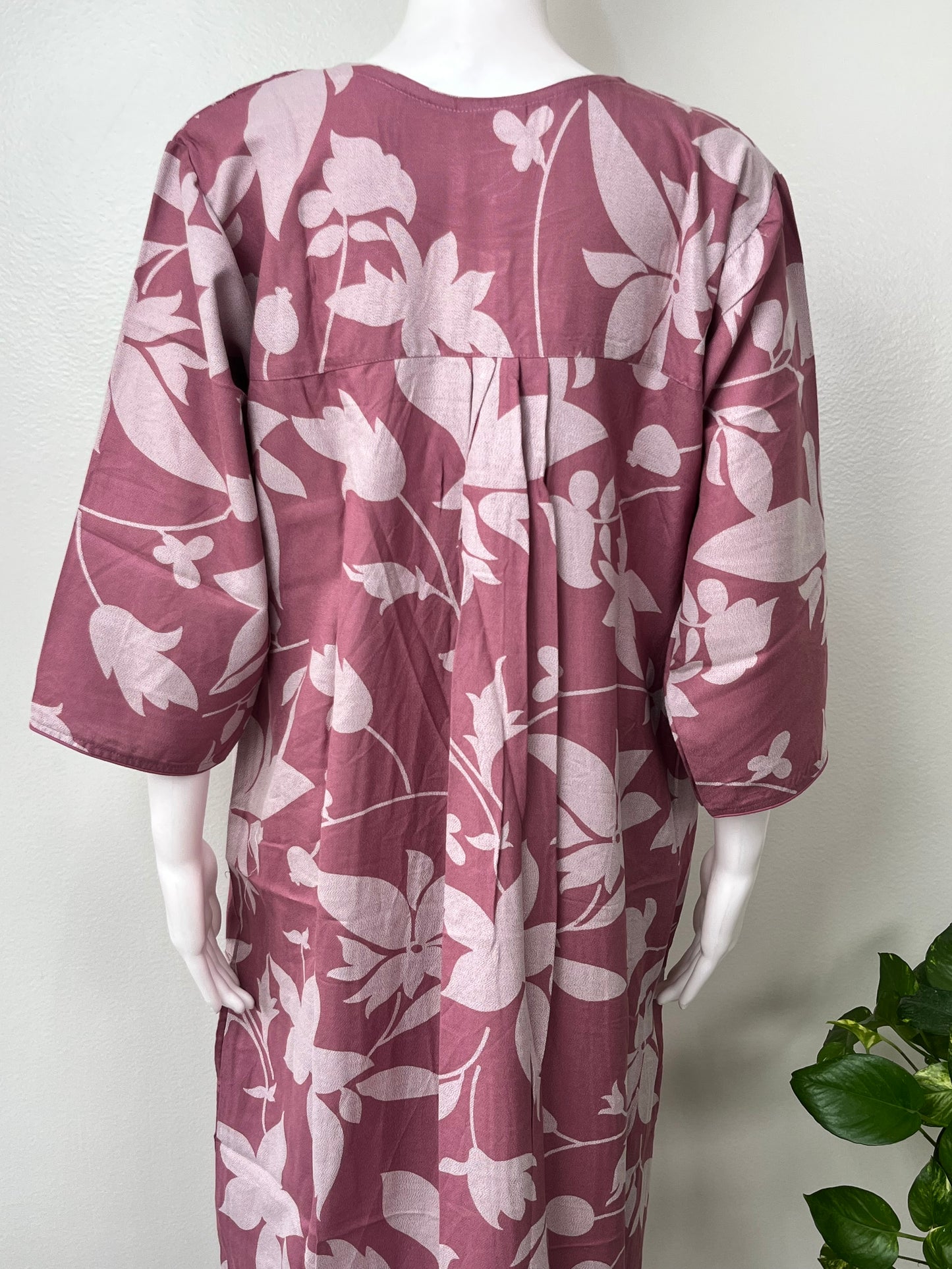 Alpine Fabric Nightgown with 3/4th Sleeves for Women