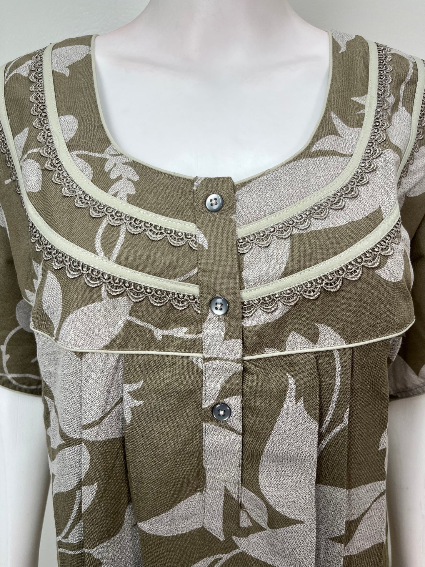 Olive Green Premium Alpine Fabric Nightgown