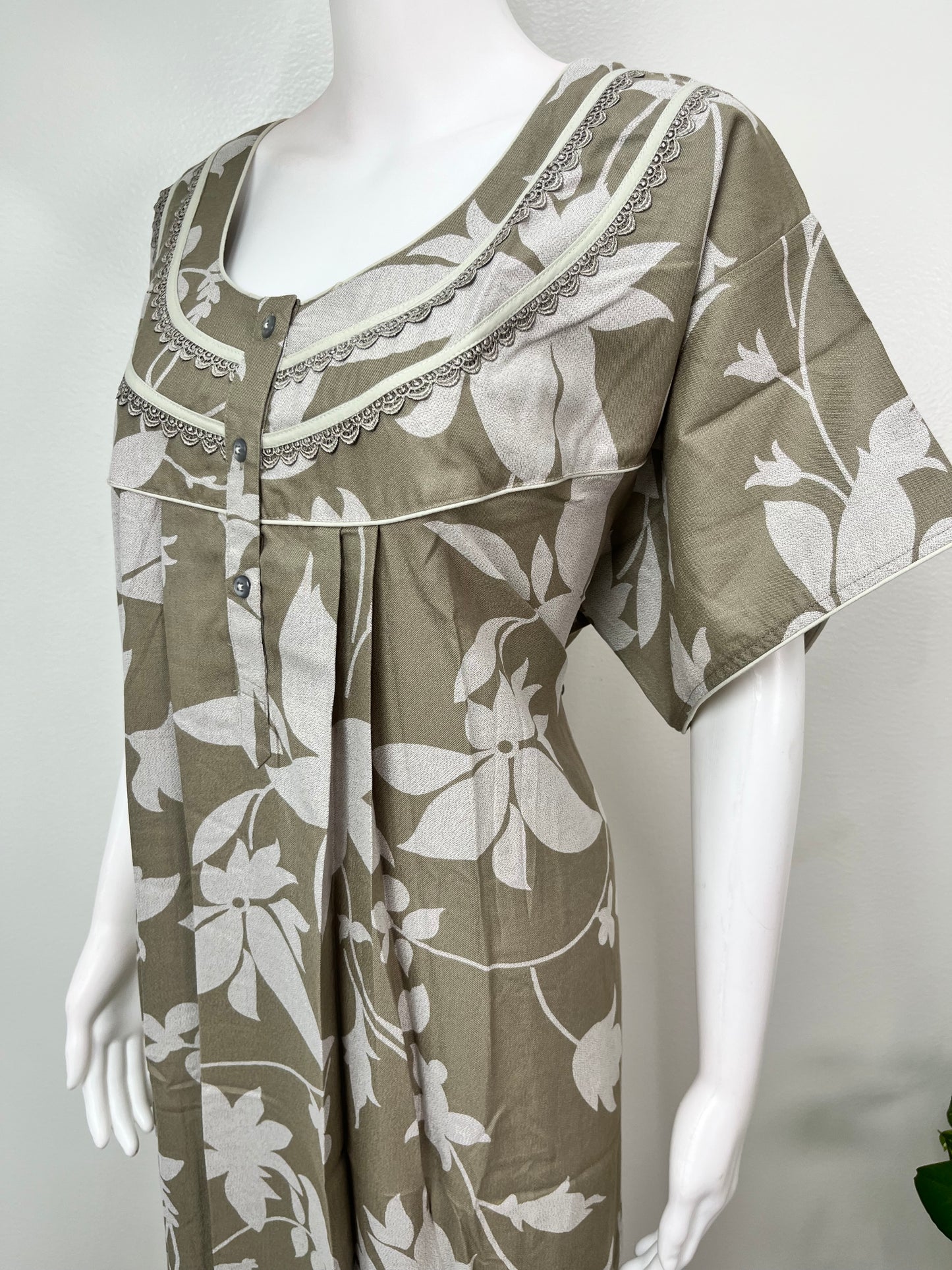 Olive Green Premium Alpine Fabric Nightgown