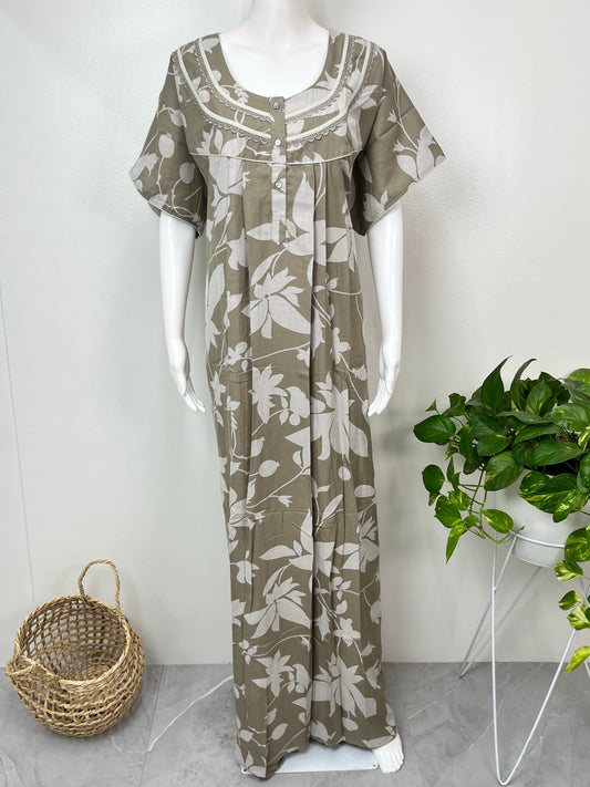 Olive Green Premium Alpine Fabric Nightgown