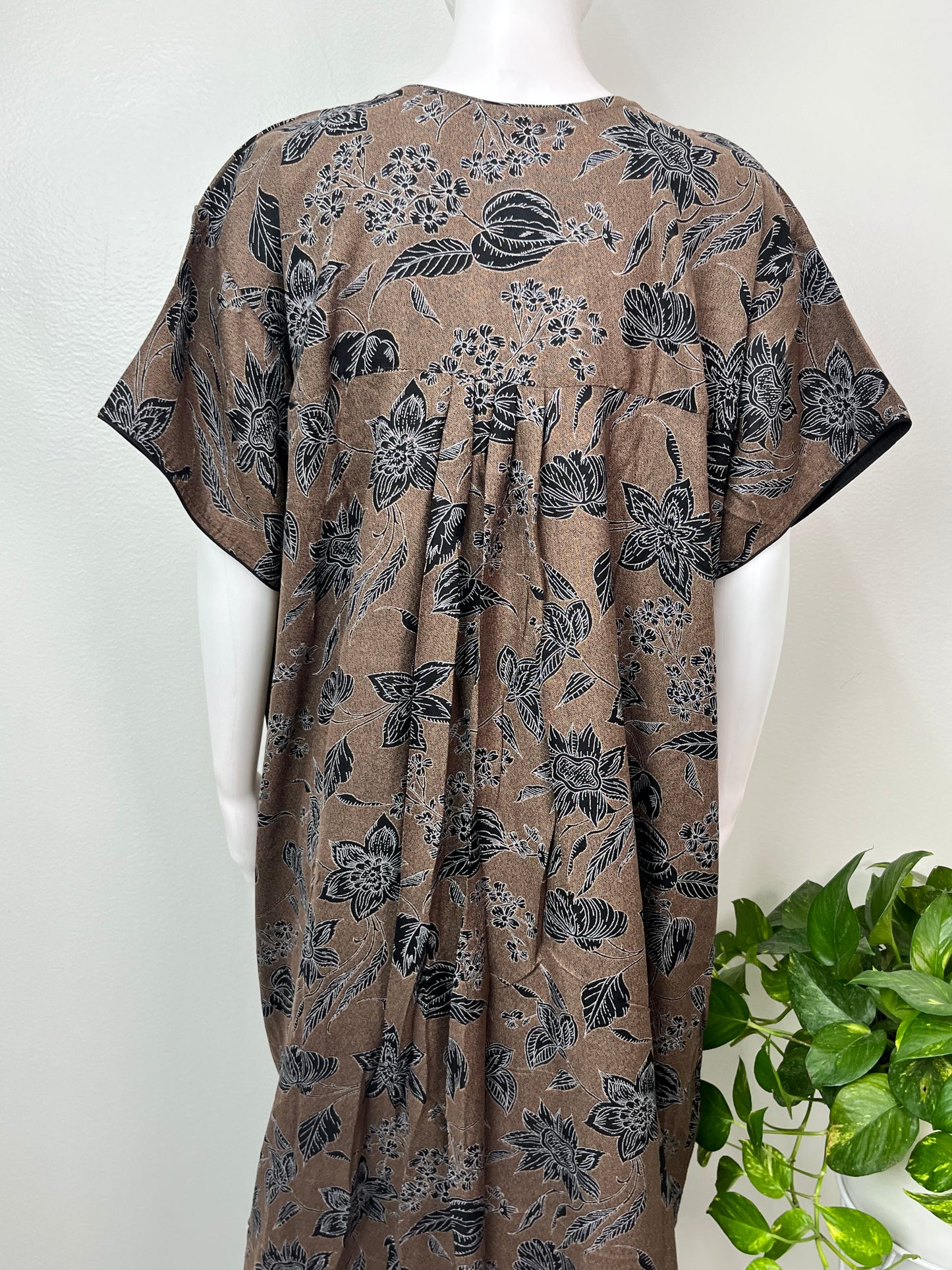 Brown Soft & Breathable Alpine Nighty Perfect for All Seasons