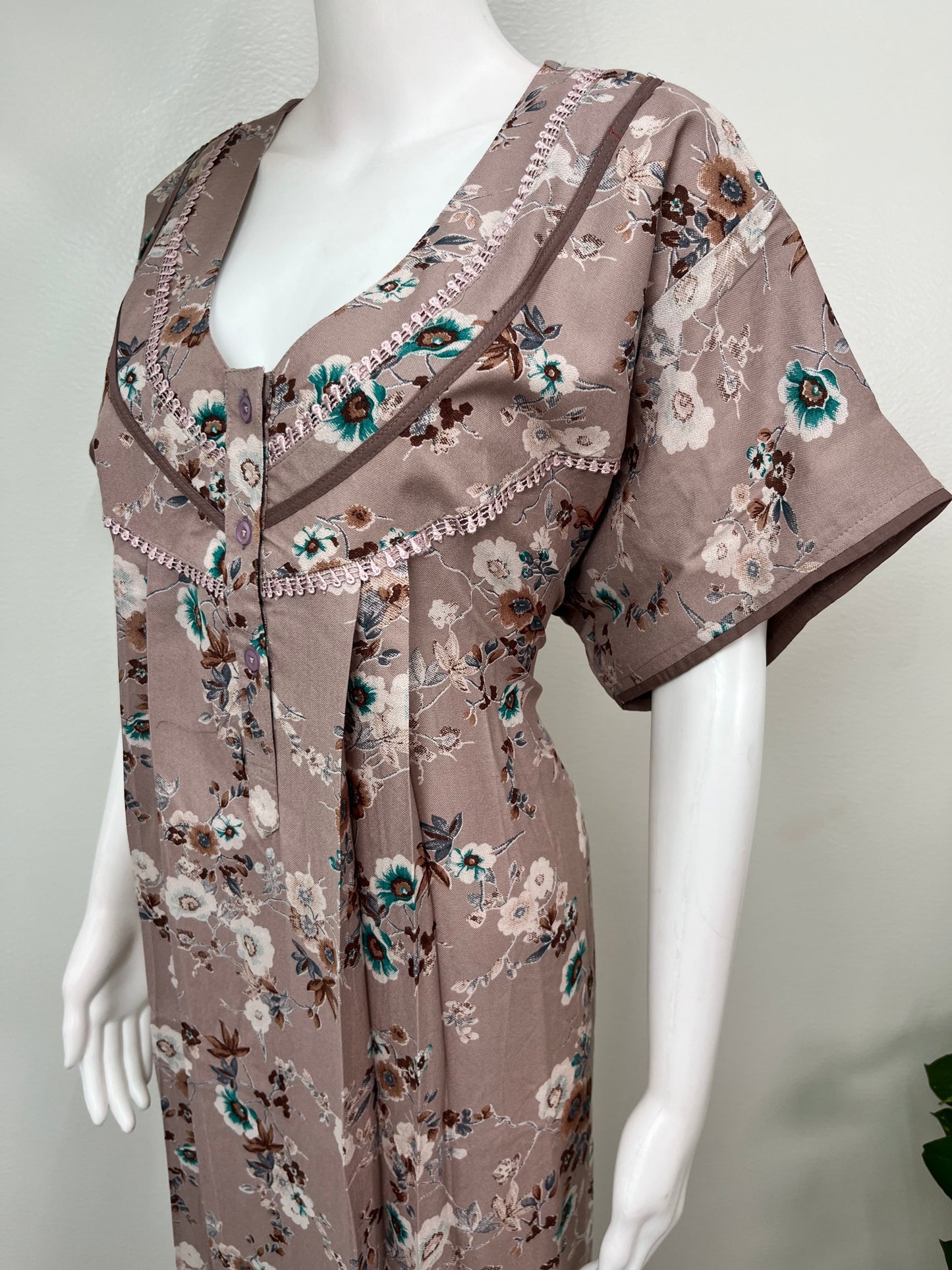 Desert Brown Alpine Fabric Nightgown Soft & Breathable