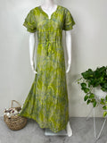 Lime Green Umbrella Style Alpine Fabric Nightgown
