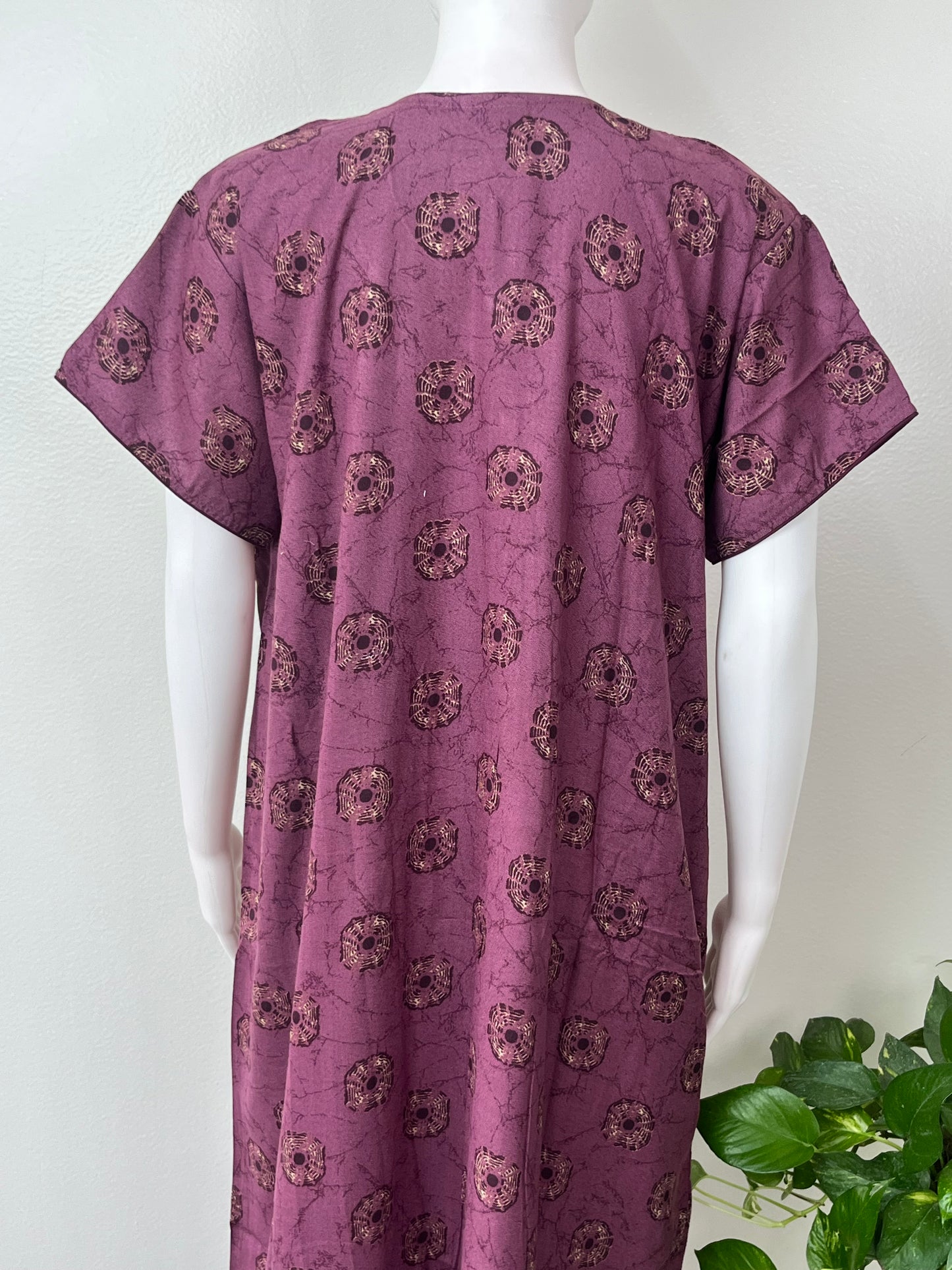Purple Printed Alpine Nighty for Women