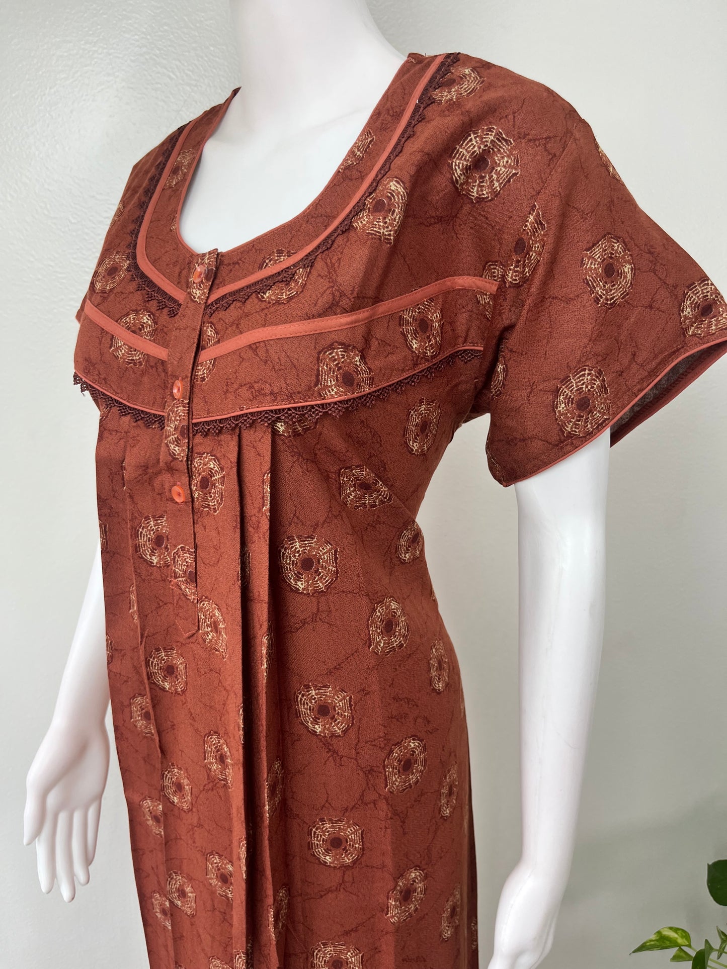 Rust Alpine Nightgown Elegant & Long-Lasting
