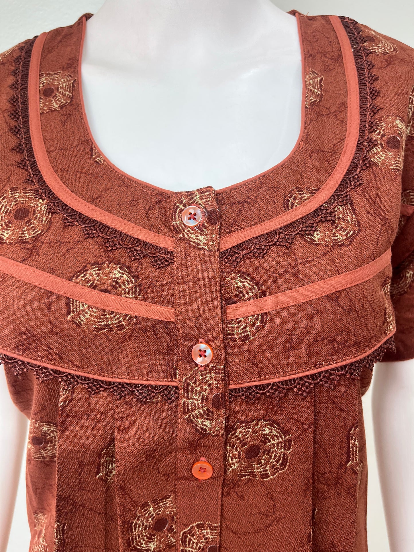 Rust Alpine Nightgown Elegant & Long-Lasting