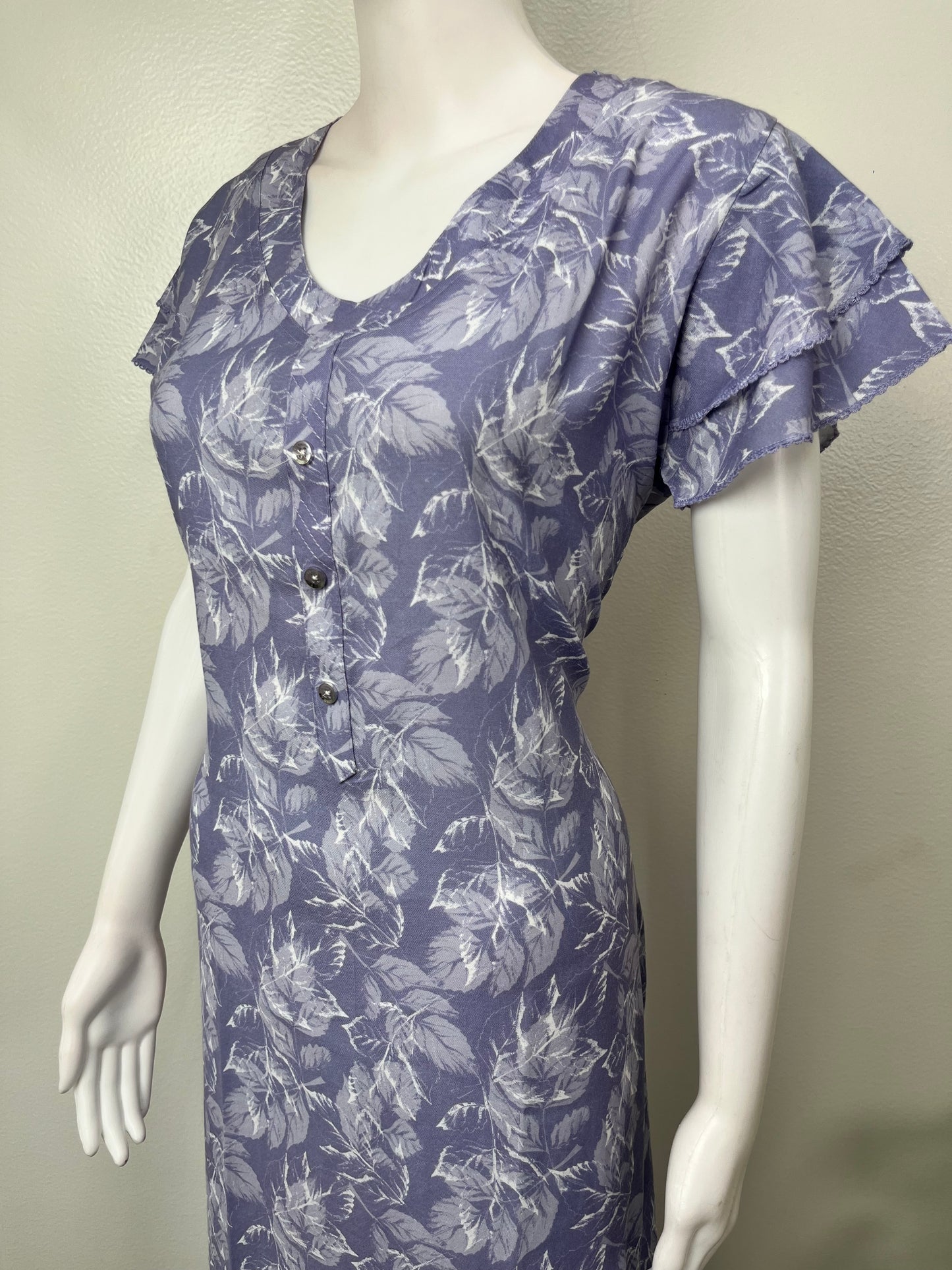 Lavender Alpine Fabric Nighty in Frock Pattern
