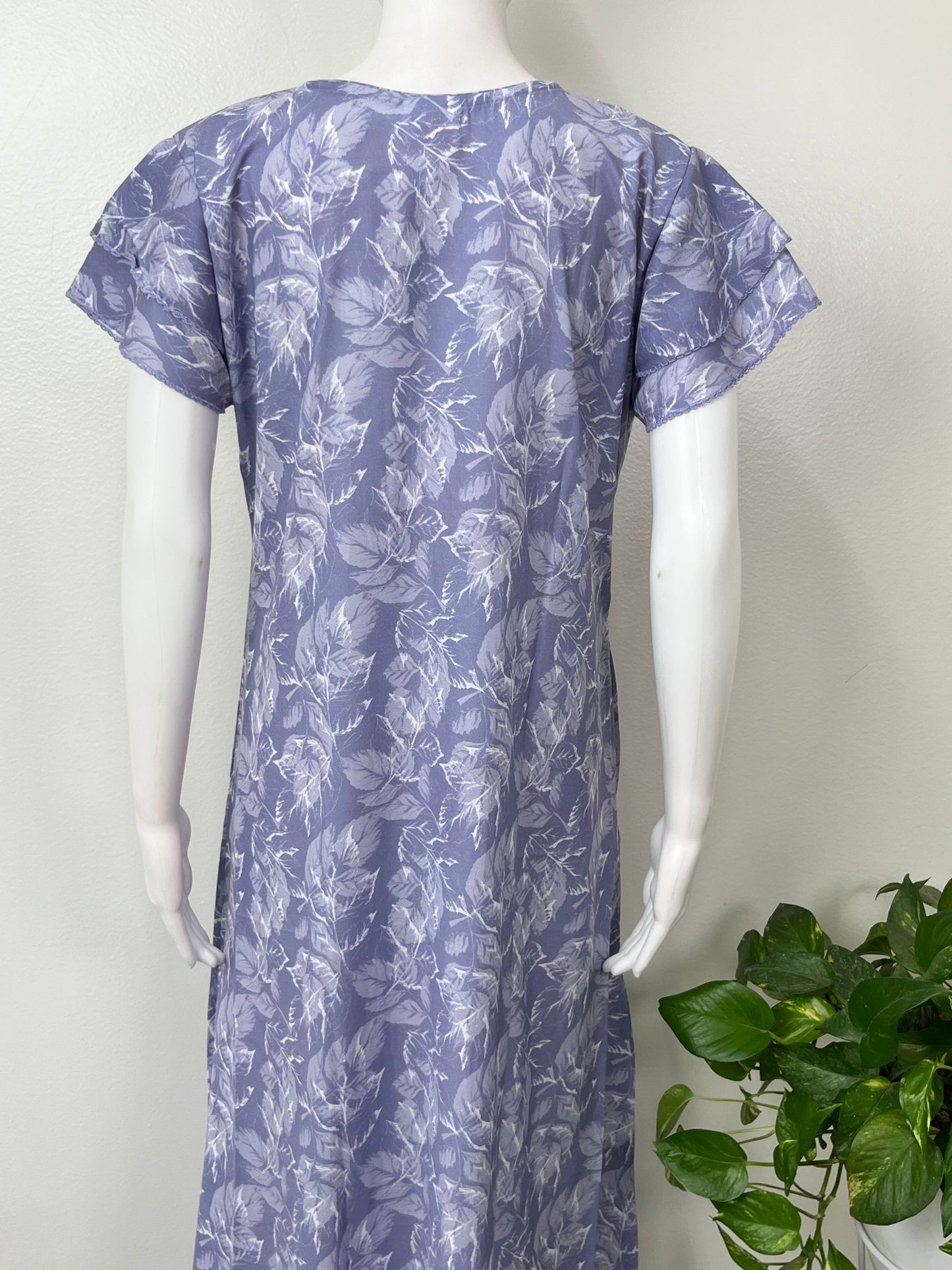 Lavender Alpine Fabric Nighty in Frock Pattern