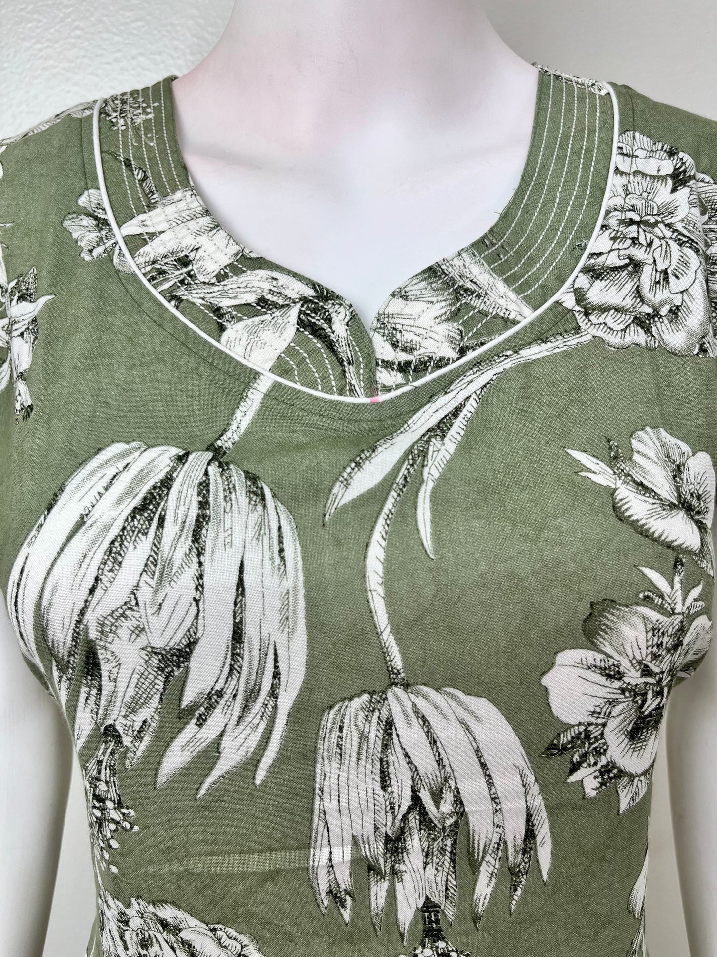 Green Premium Alpine Fabric Women's Nighty