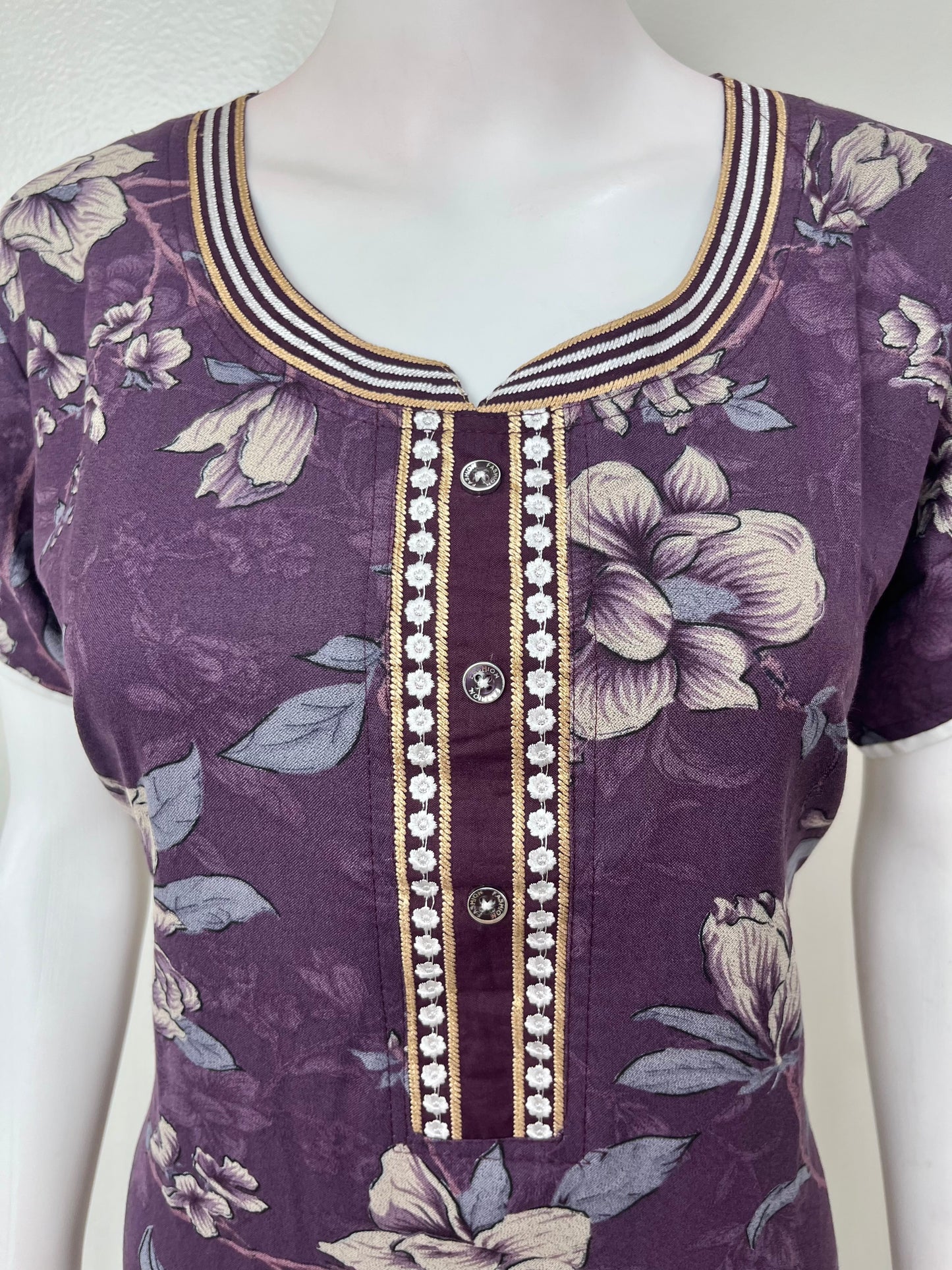 Purple Alpine Fabric Nighty Soft & Breathable