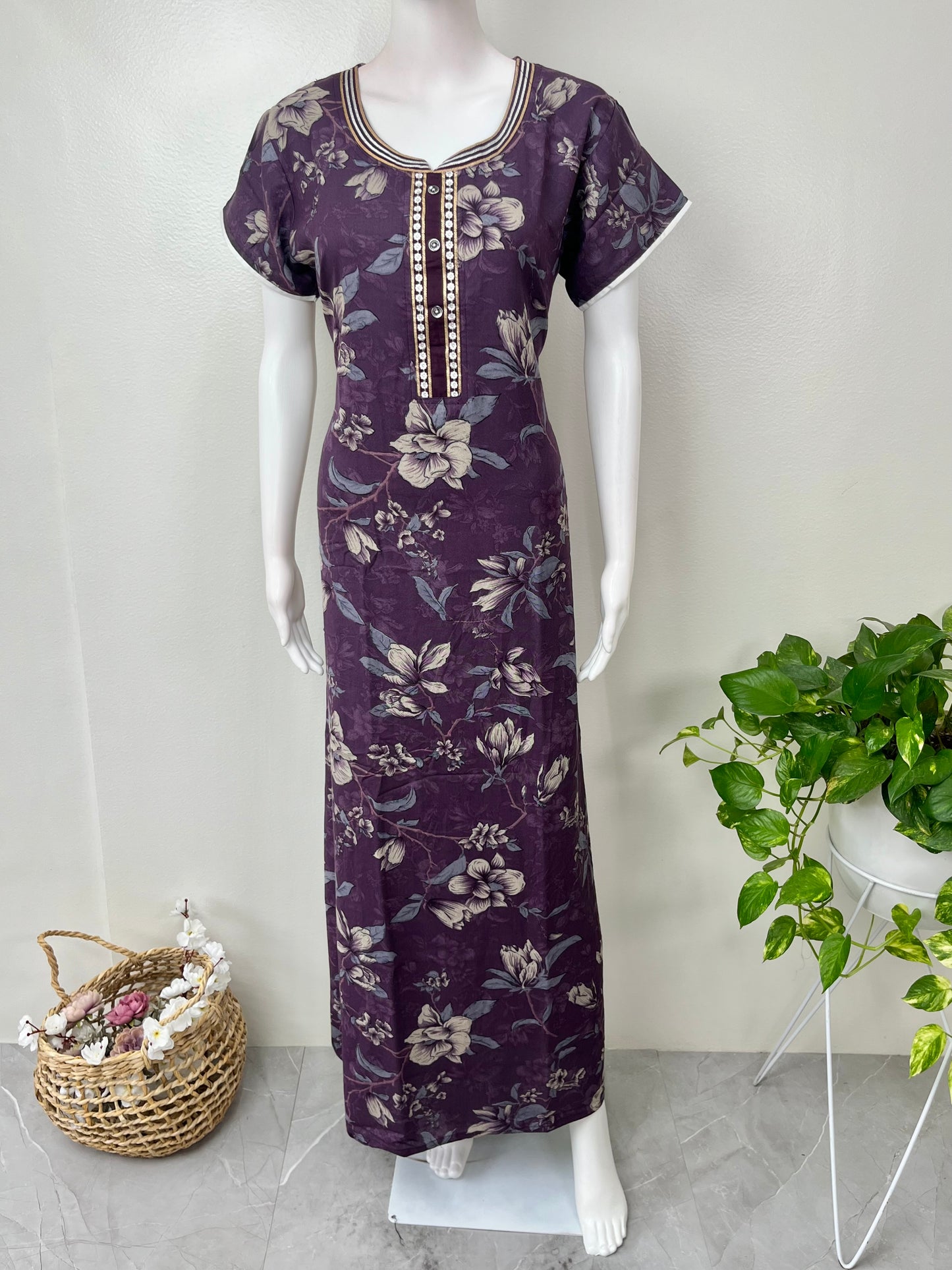 Purple Alpine Fabric Nighty Soft & Breathable