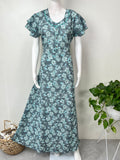 Teal Frock Style Alpine Fabric Nightgown