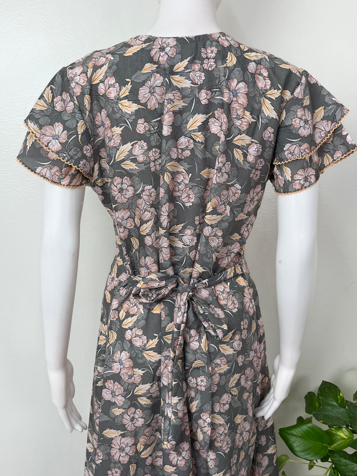 Floral Printed Umbrella Style Alpine Nightgown