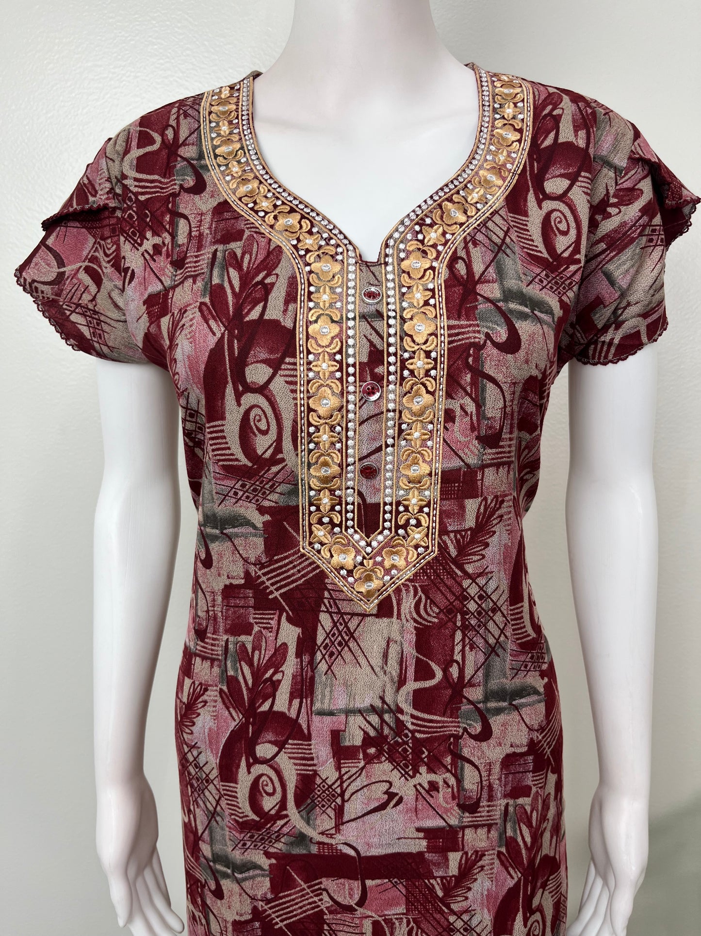 Maroon Alpine Fabric Nighty Soft & Breathable