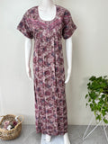 Pink Pleated Style Alpine Fabric Nighty