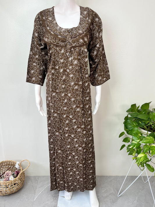 Soft & Breathable 3/4th Sleeves Alpine Nighty