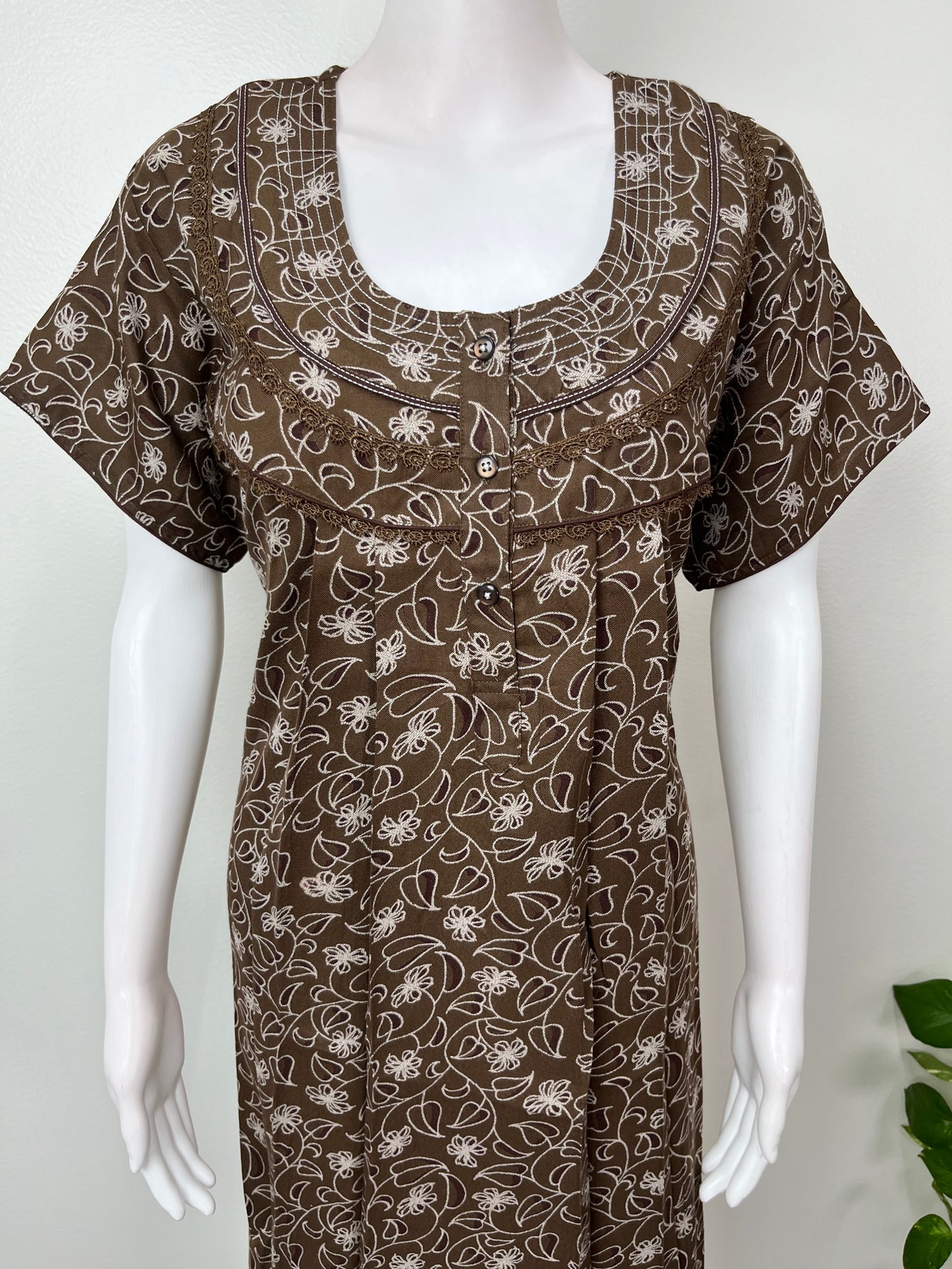 Brown Alpine Fabric Soft & Breathable Nighty