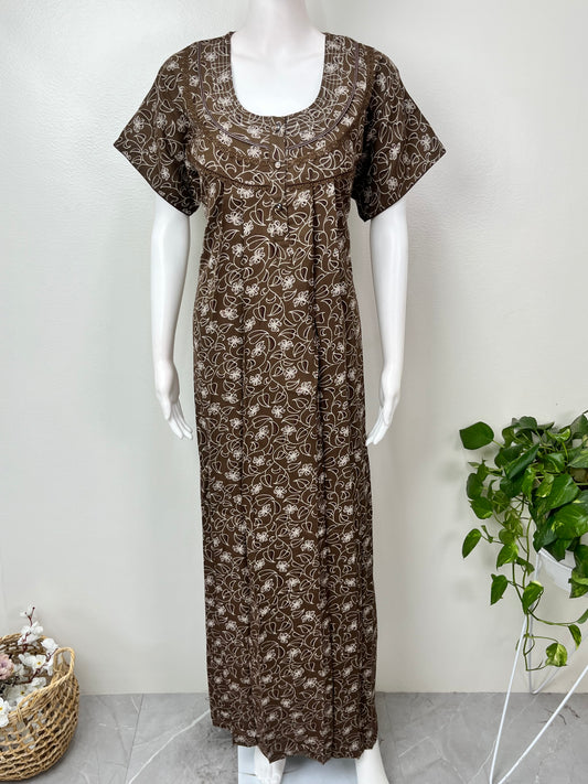 Brown Alpine Fabric Soft & Breathable Nighty