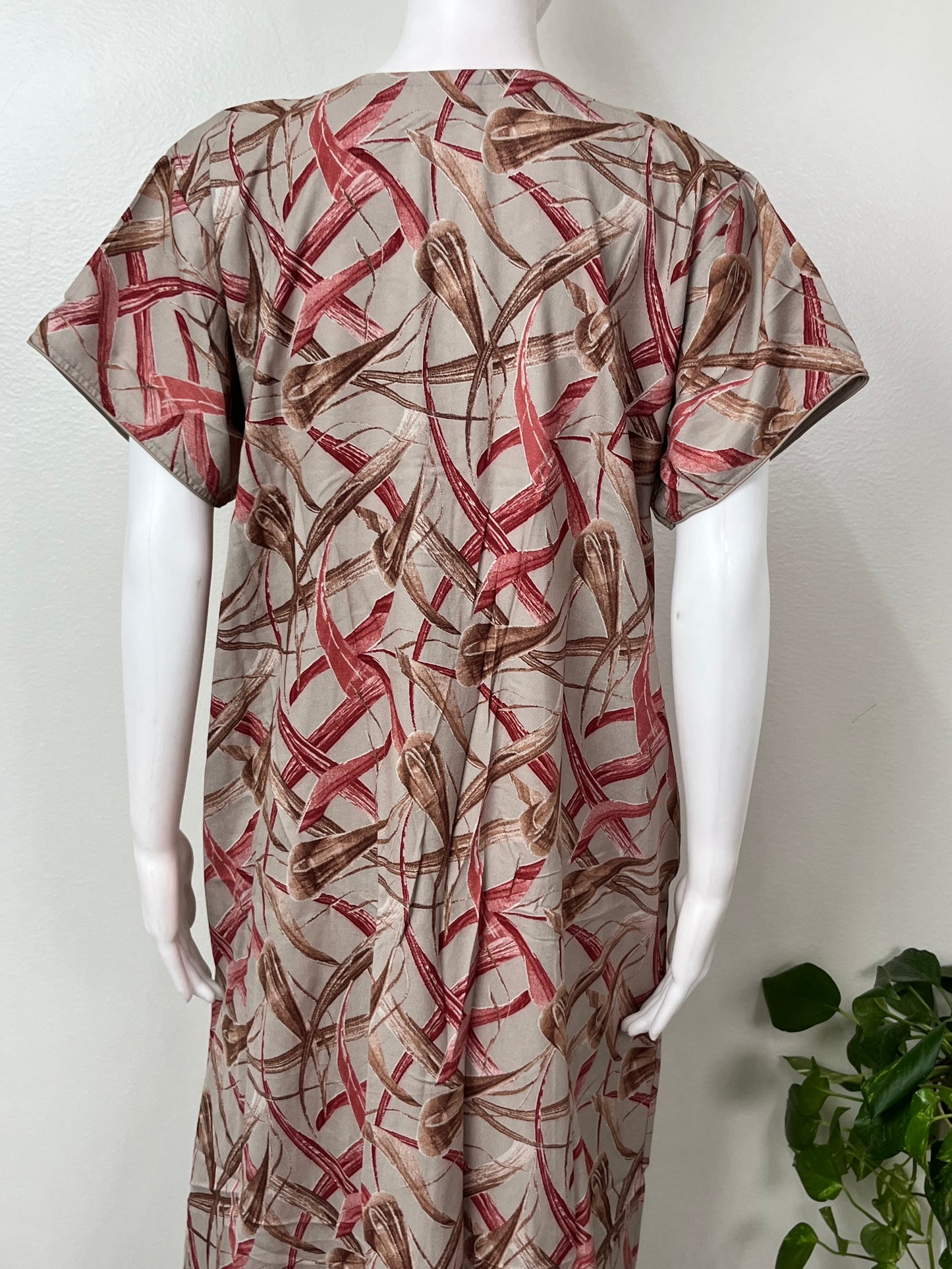 Coffee Pleated Style Alpine Nightgown