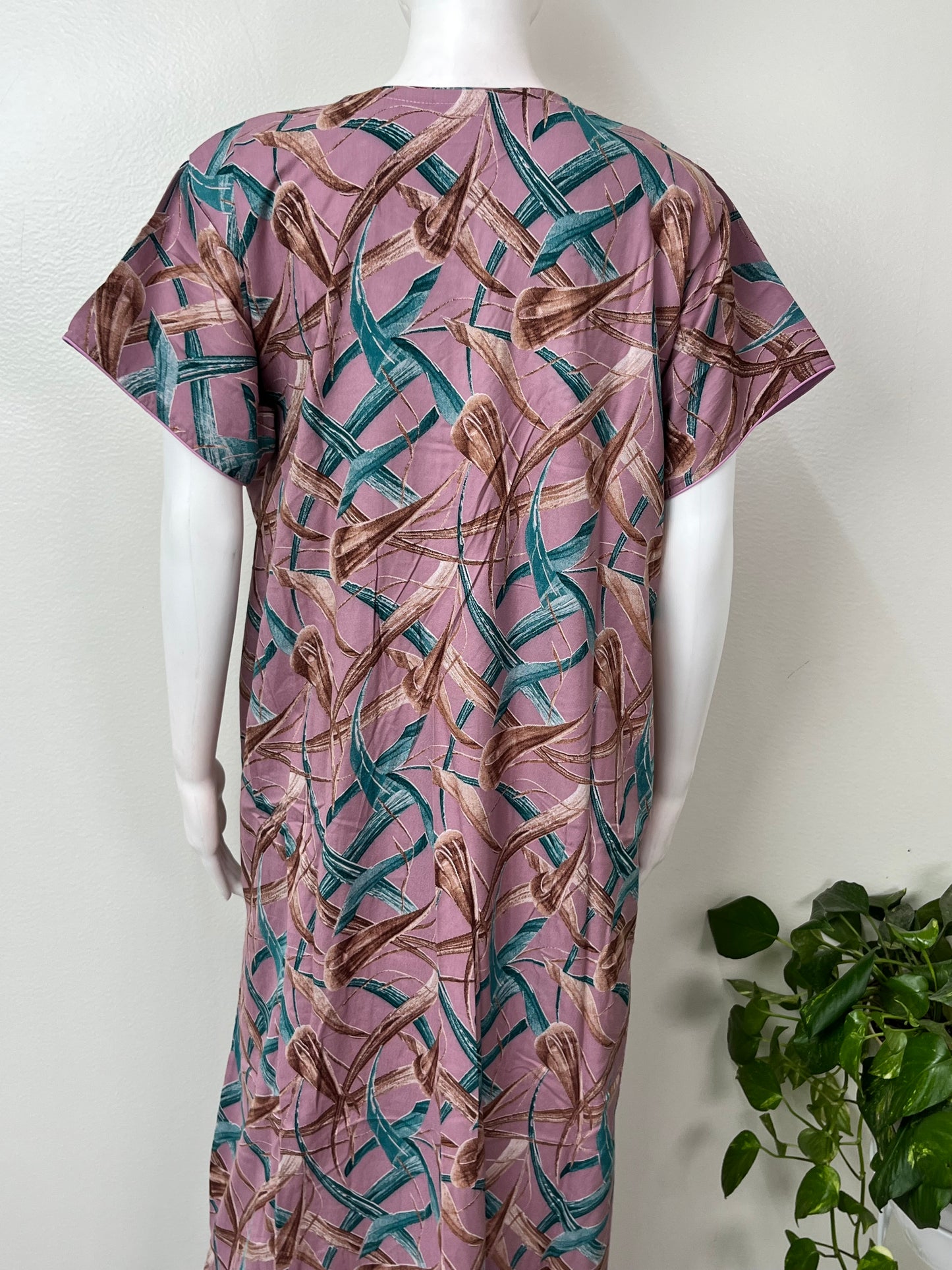Geometric Printed Alpine Fabric Nightgown for Women