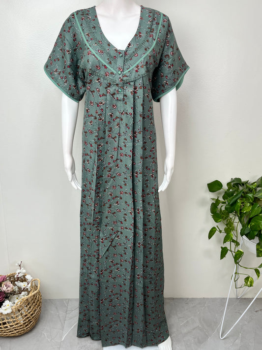 Green Soft & Breathable Alpine Fabric Nighty