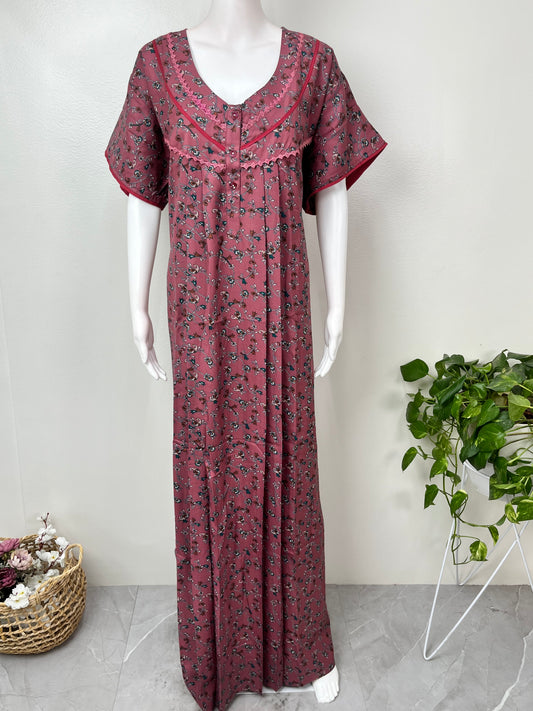 Printed Alpine Fabric Women's Nighty