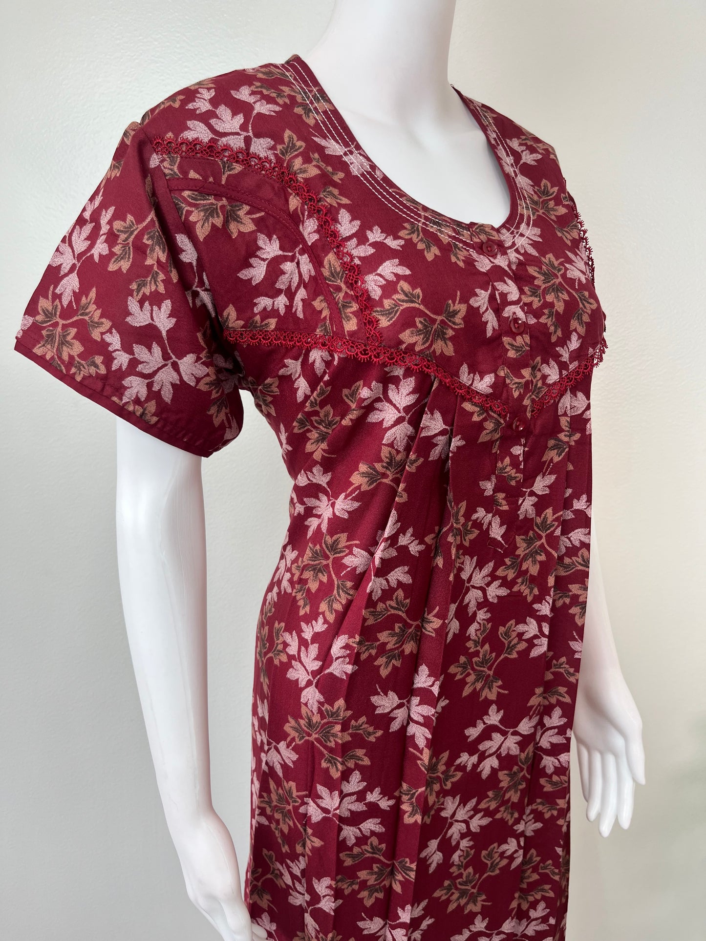 Maroon Alpine Fabric Nighty Soft & Breathable