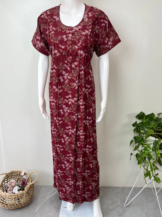 Maroon Alpine Fabric Nighty Soft & Breathable