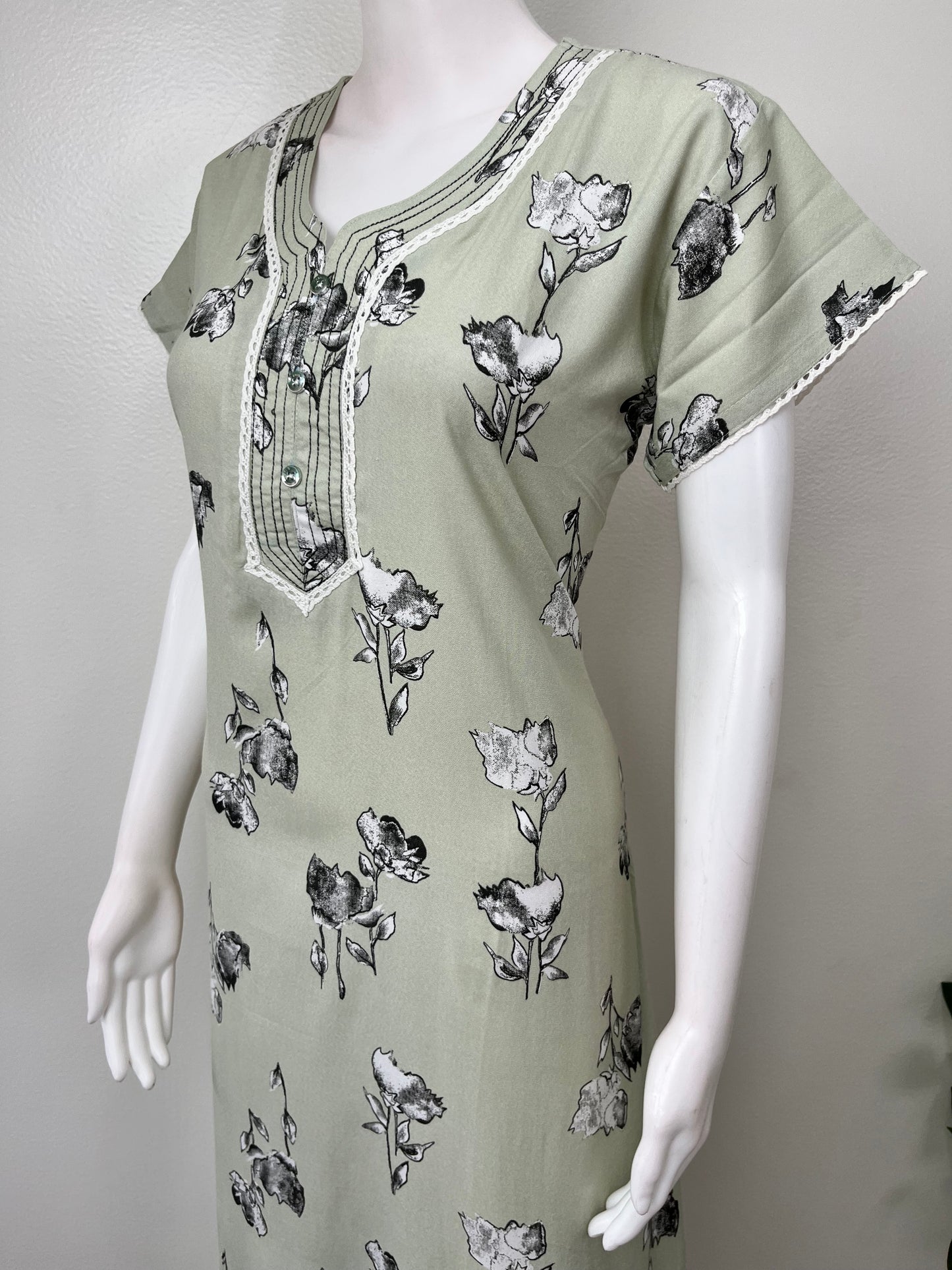 Green Premium Alpine Fabric Nightgown