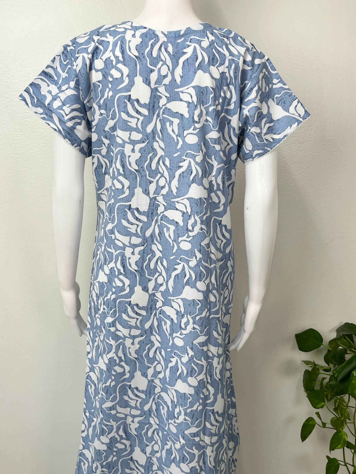 Sky Blue Alpine Fabric Elegant & Comfortable Nightgown