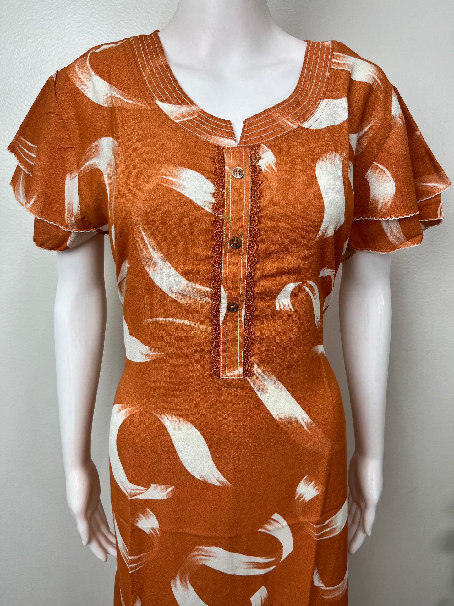 Orange Umbrella Style Nighty for Women