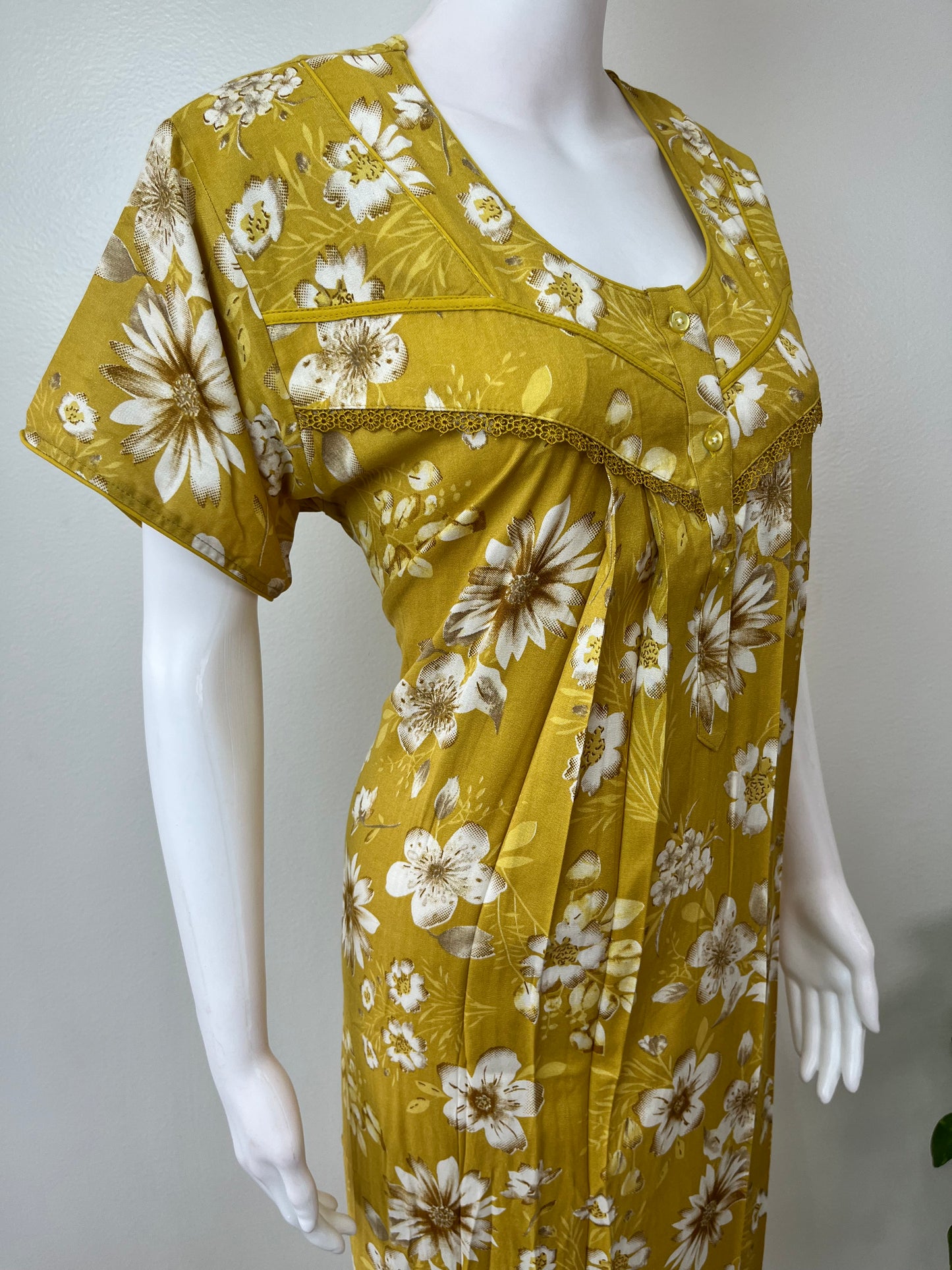Yellow Soft & Breathable Alpine Nightgown Perfect for All Seasons