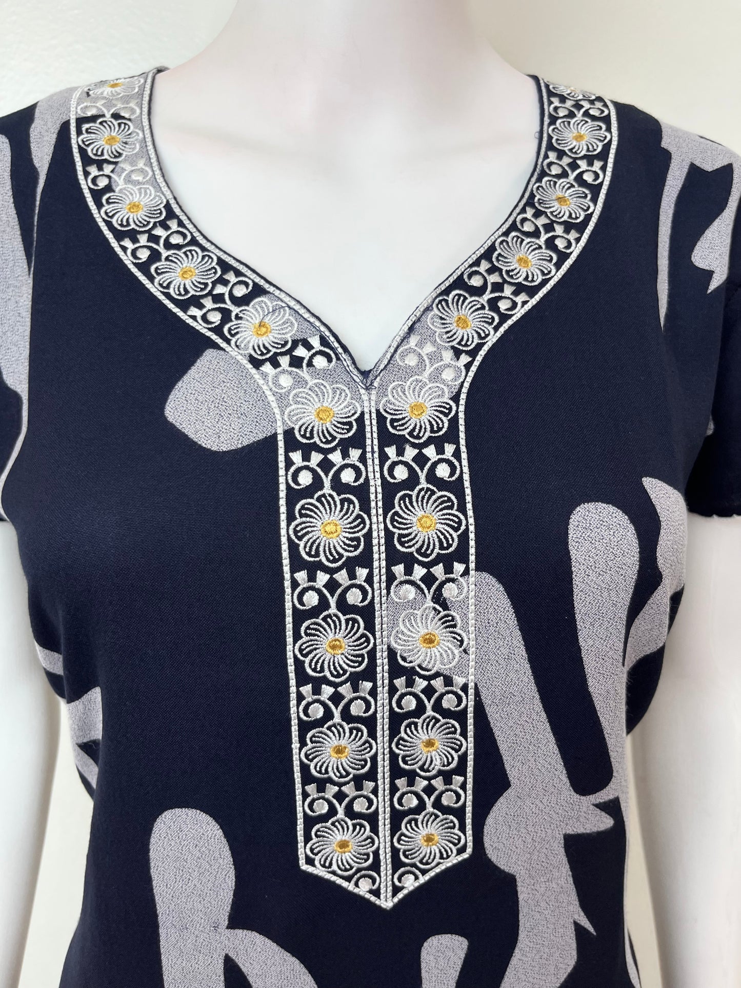 Navy Blue Premium Alpine Fabric Nightgown