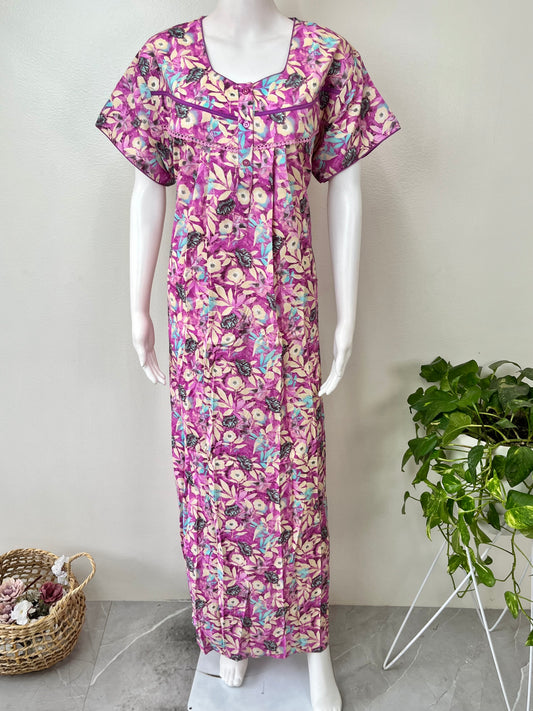 Pink Floral Printed Alpine Nightgown