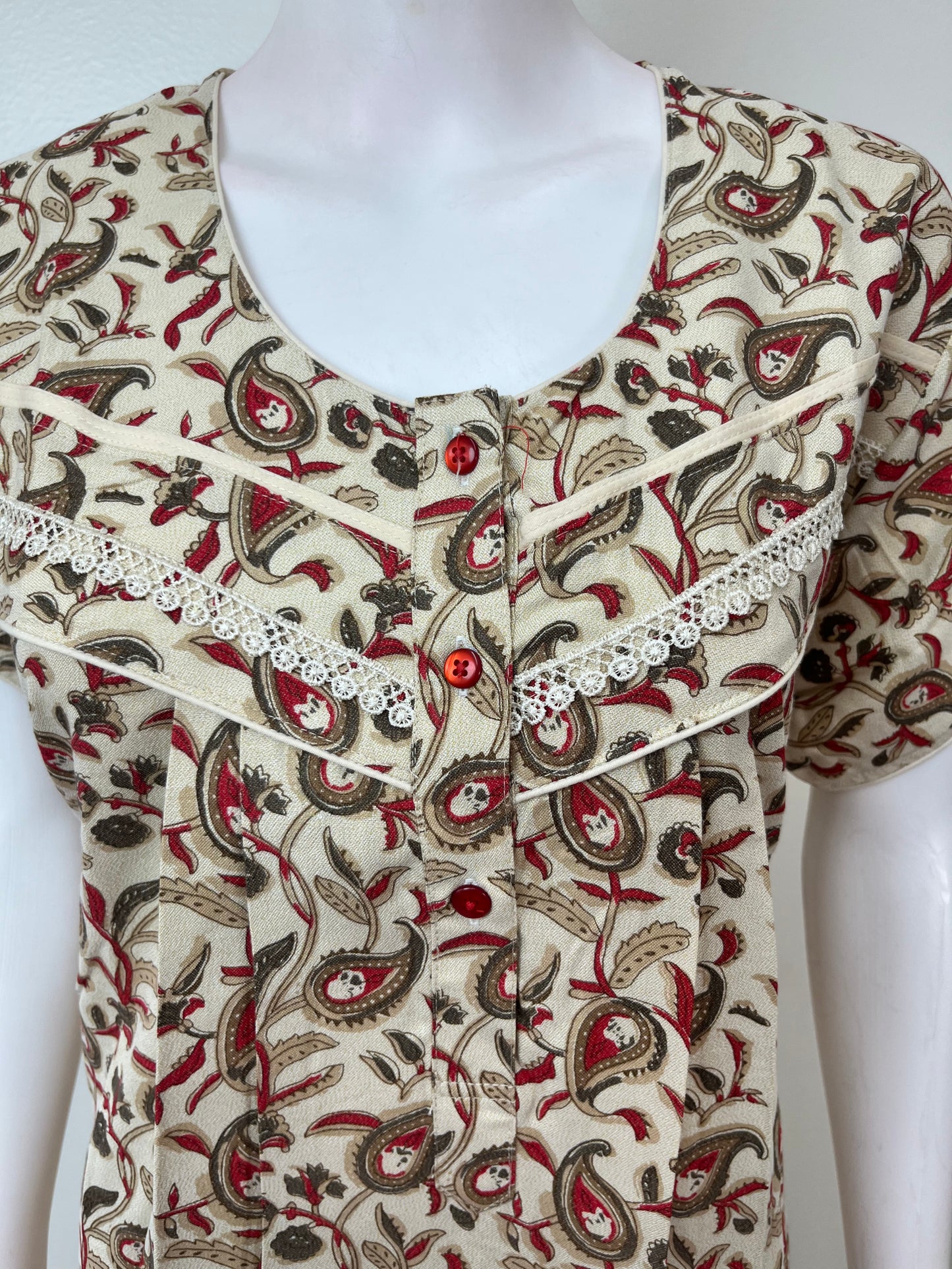 Cream Soft & Breathable Alpine Fabric Nightgown
