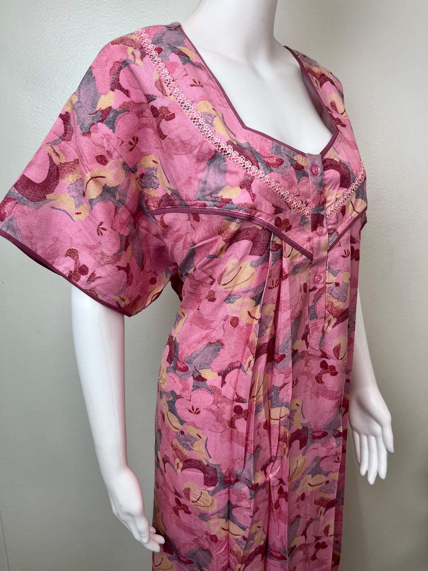 Baby Pink Alpine Fabric Nightgown Elegant & Long-Lasting