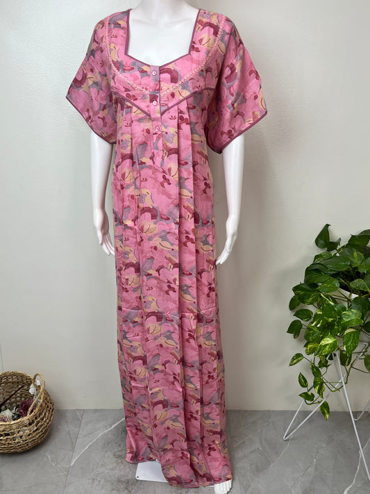 Baby Pink Alpine Fabric Nightgown Elegant & Long-Lasting