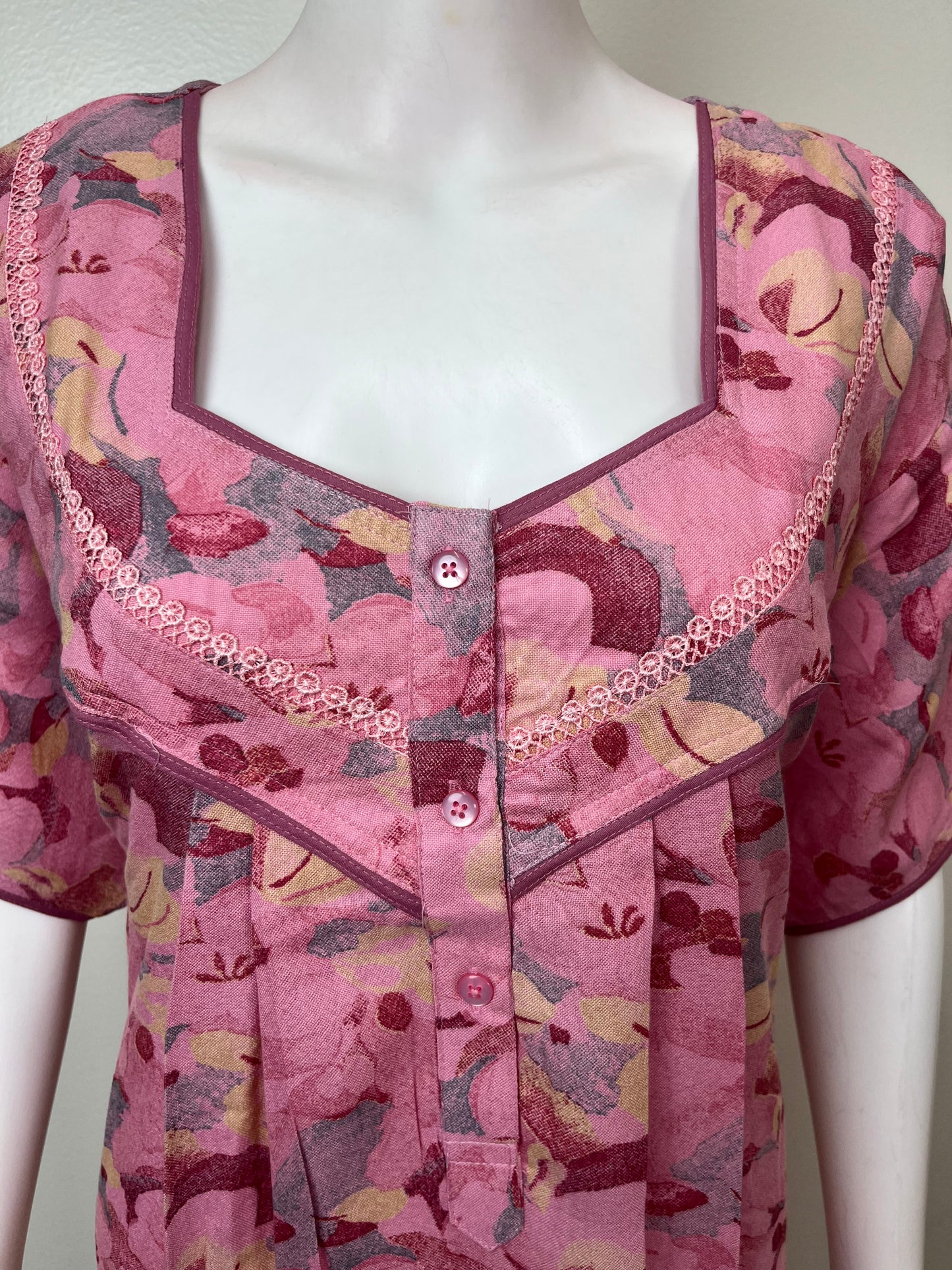 Baby Pink Alpine Fabric Nightgown Elegant & Long-Lasting