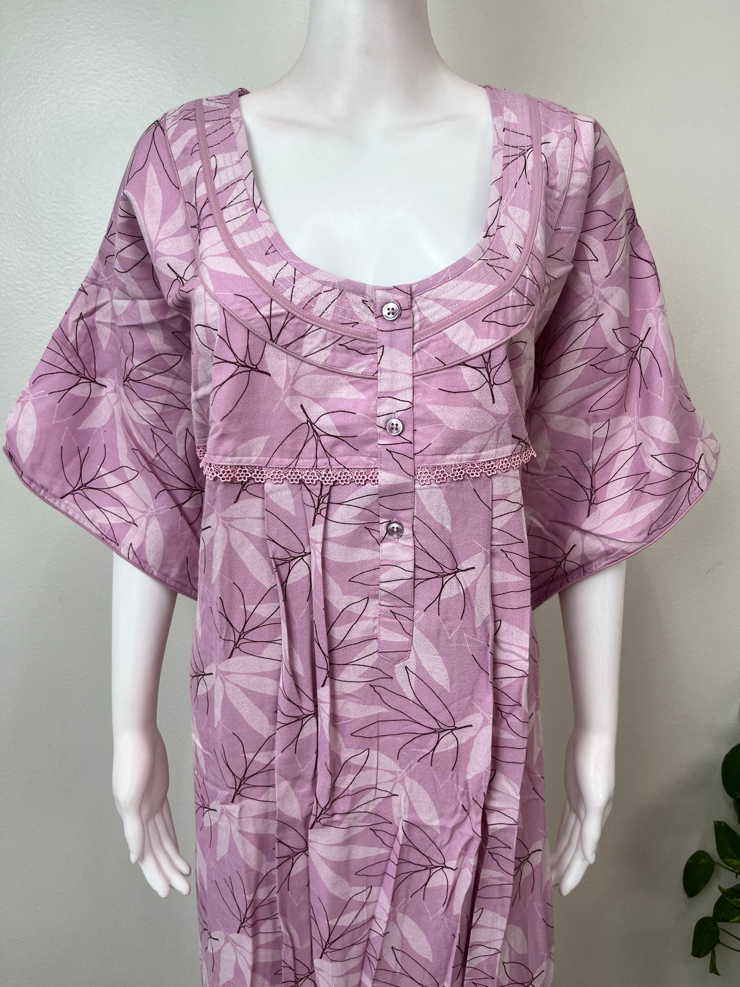 Baby Pink Printed Alpine Nightgown for Women