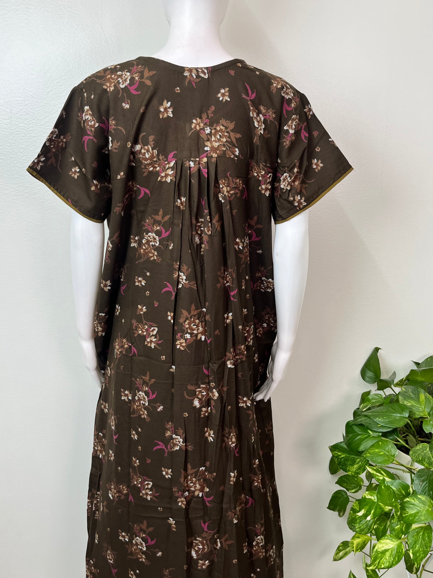 Floral Printed Alpine Fabric Nighty for Women