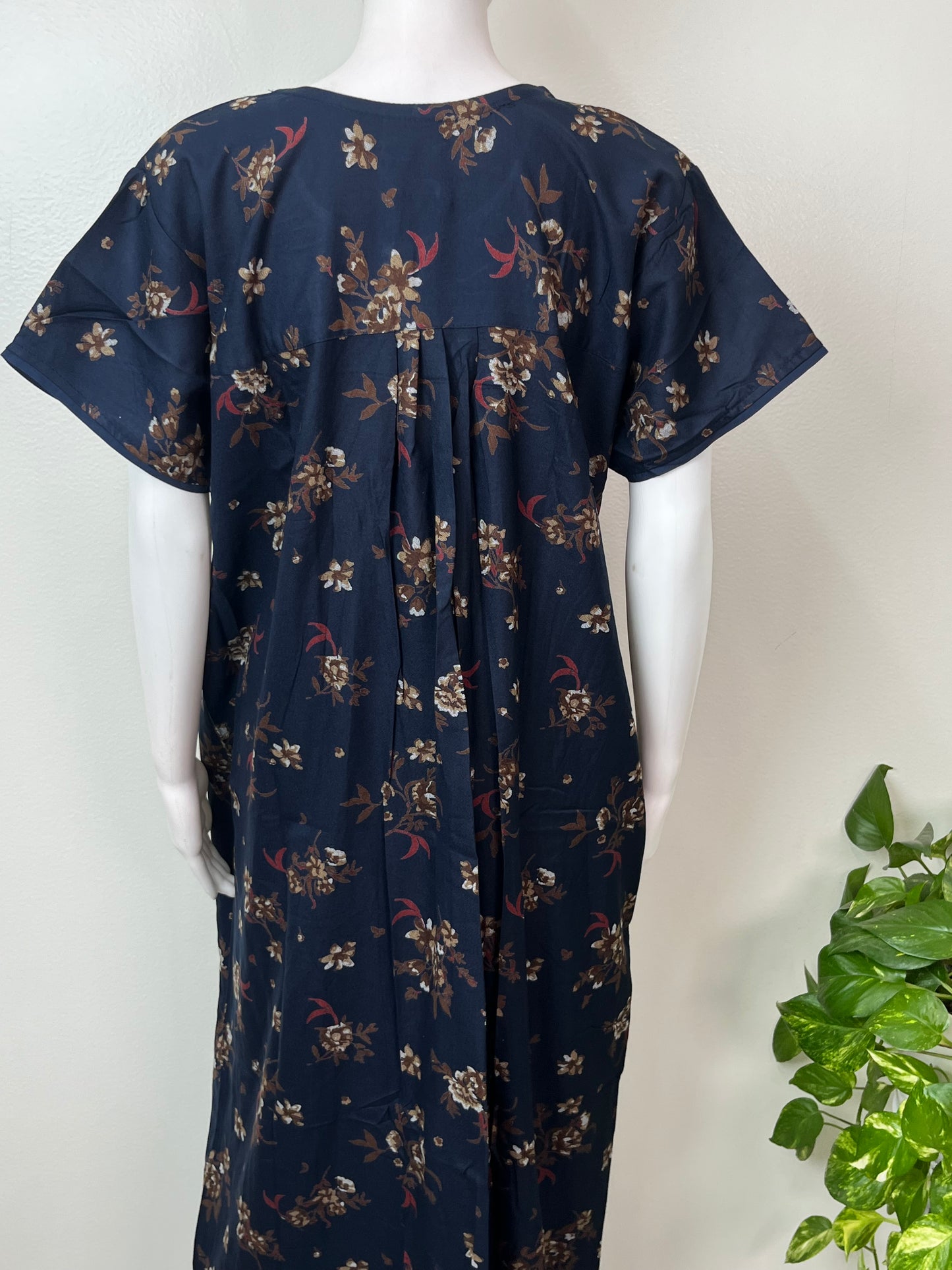 Navy Blue Premium Alpine Fabric Nighty