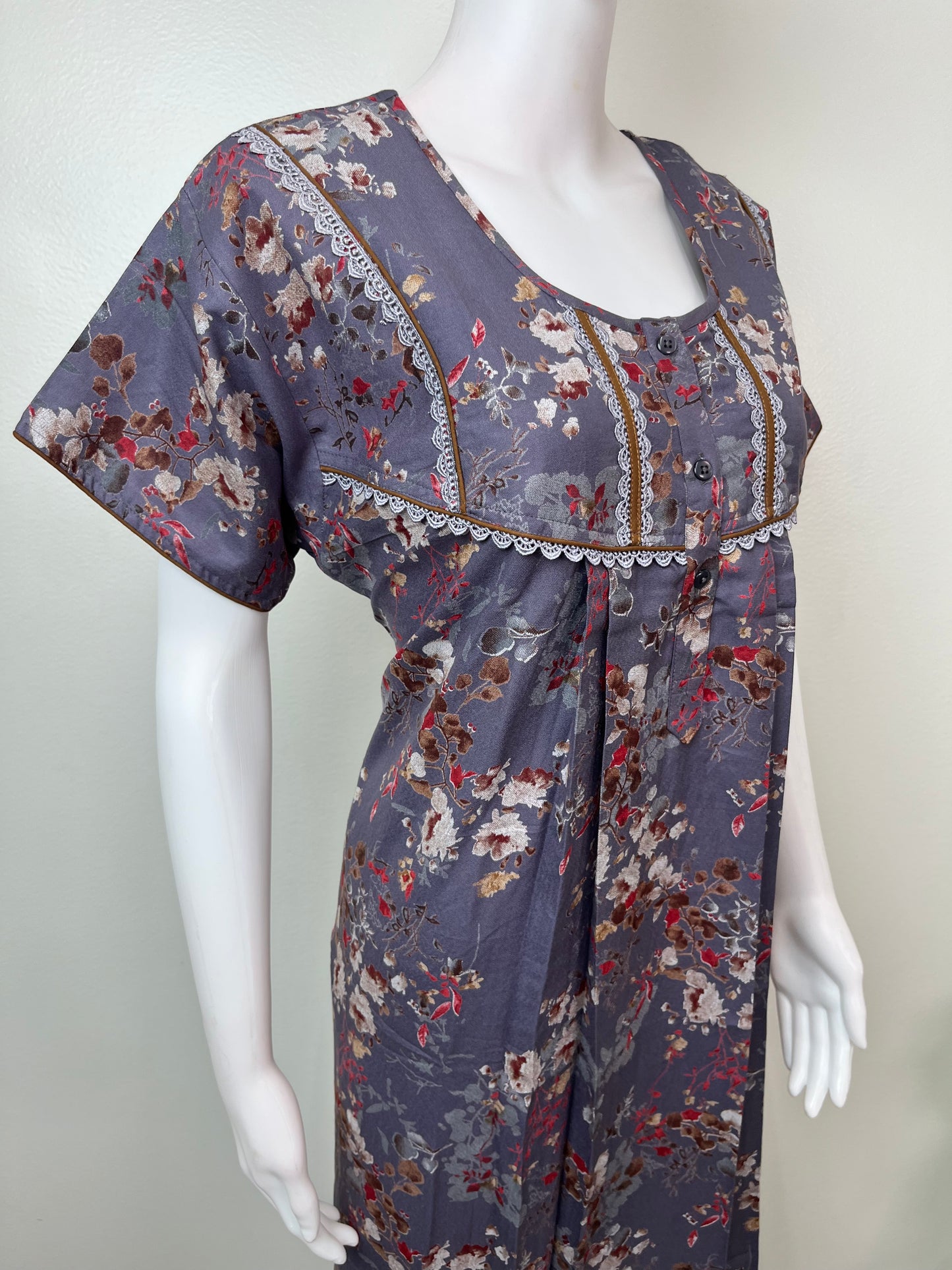 Gray Alpine Fabric Women's Nighty