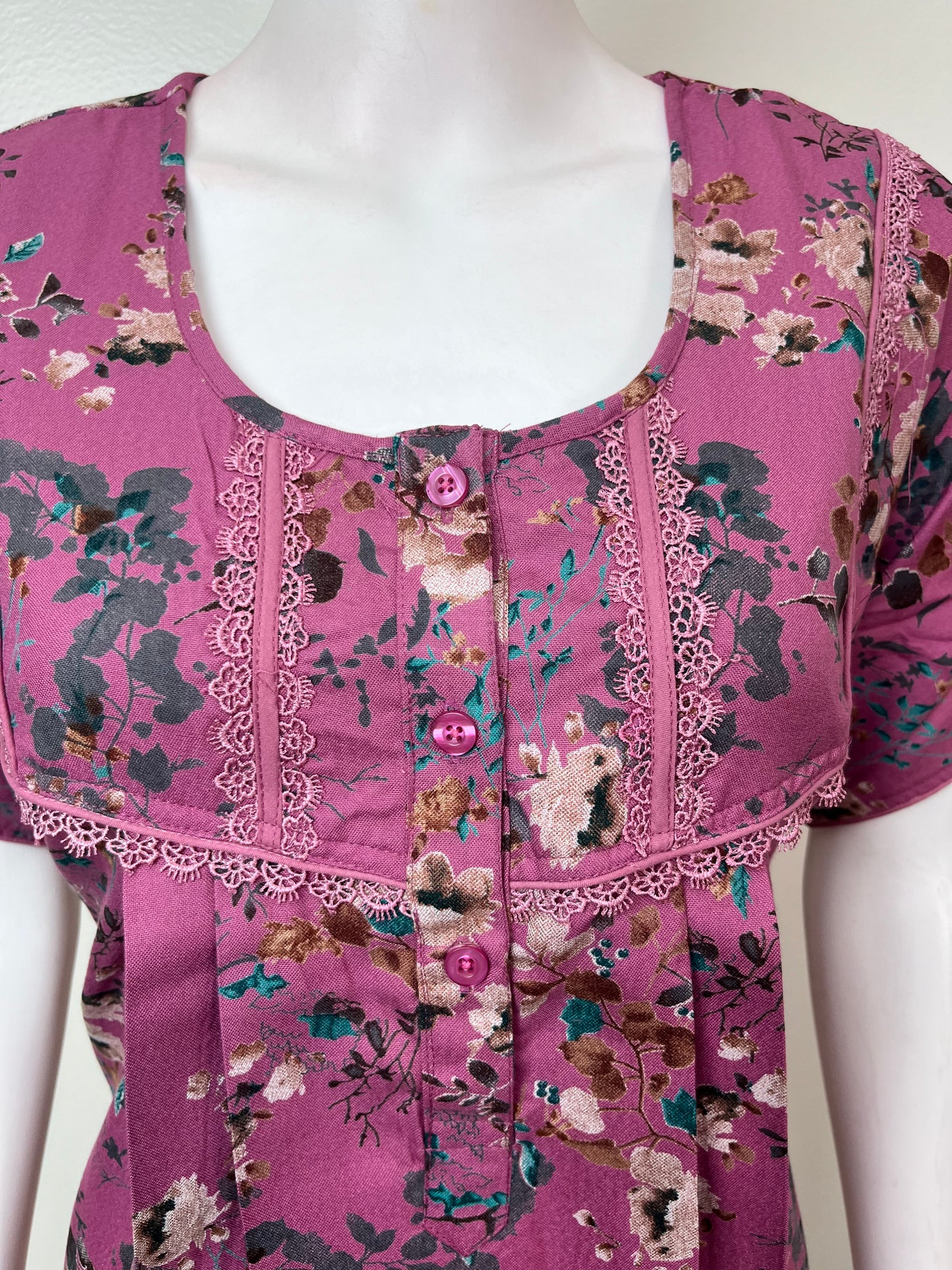 Printed Alpine Fabric Nightgown