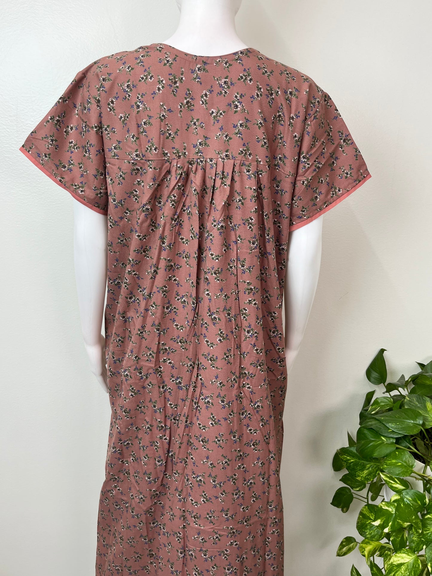Brown Alpine Fabric Nightgown Elegant & Long-Lasting