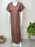 Brown Alpine Fabric Nightgown Elegant & Long-Lasting