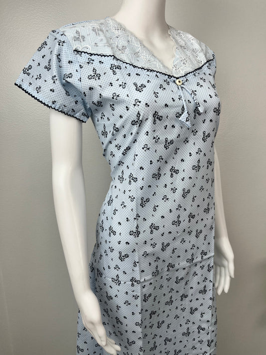 Sky Blue Boutique Cotton Nighty Comfortable & Elegant
