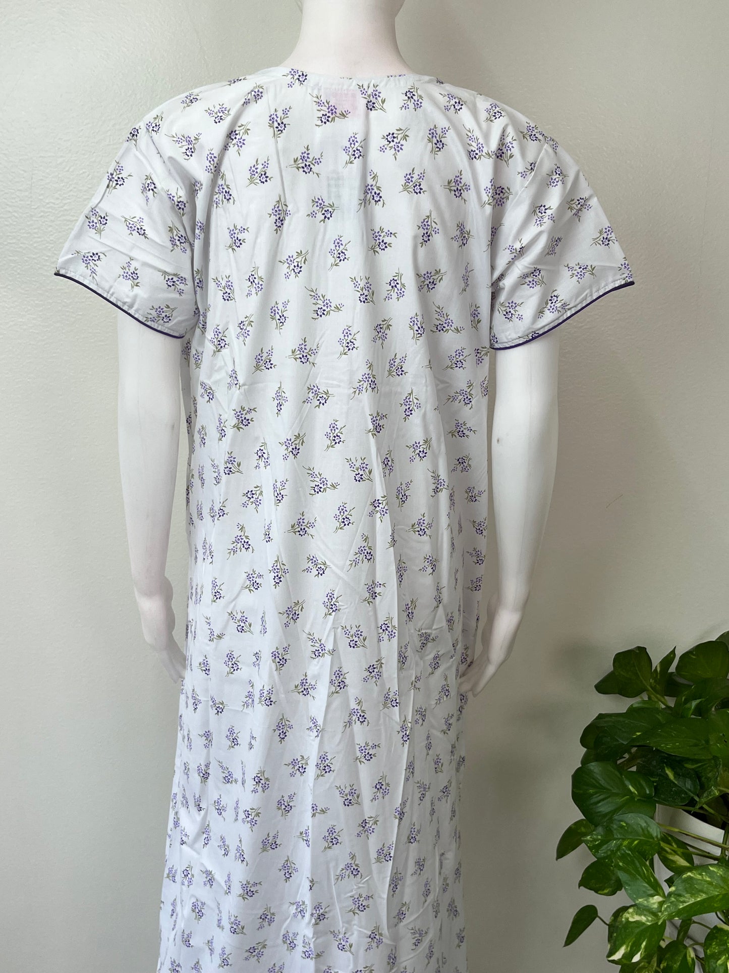 Lavender Polyester Cotton Nighty