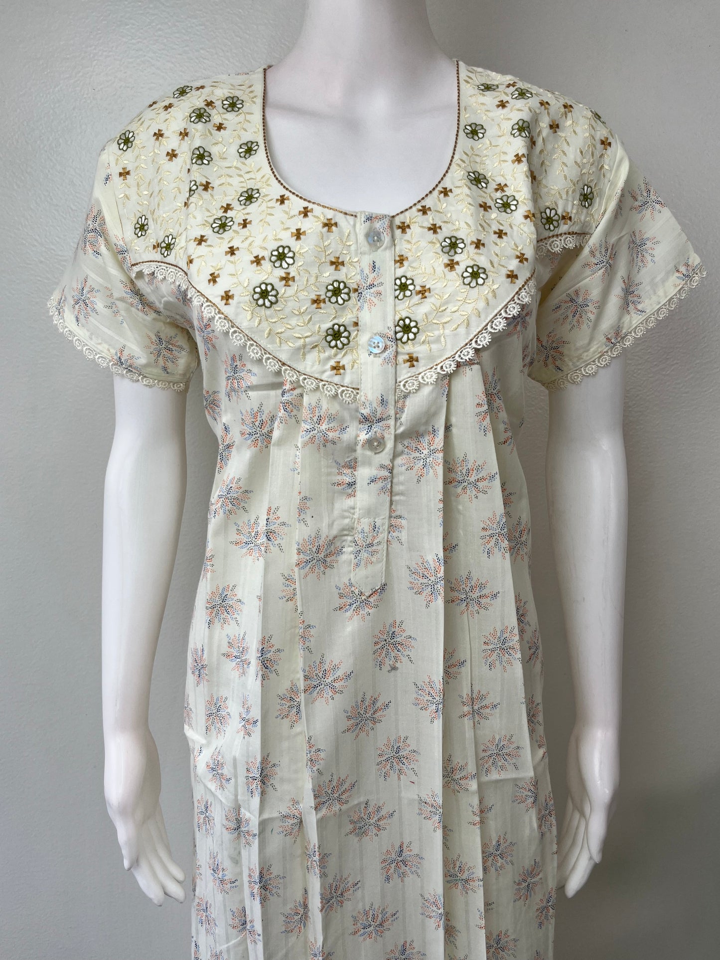 Lemon Yellow Boutique Cotton Elegant Nighty